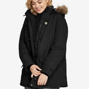 Ellos Faux Fur Trim Hooded Parka Size 20